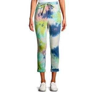 Sunset & Sixth Womens Juniors Cozy Tie Dye Jogger Sweatpants Size Medium 7/9 NEW